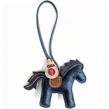 JRESSIAL breloque de sac en cuir Lucky Zodiac Pony, pendentif de l'année du cheval de la prospérité, ornement suspendu de voiture de style chinois, accessoire de sac pour femmes, cadeau - Multicolore - Voir 3