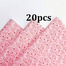 10/20/25/50 Hojas de Papel de Seda con Patrón de Corazón Rosa, Adecuado para Manualidades DIY, Regalos de Fiesta, Envoltura de Ramos, Empaque de Ropa y Decoración de Regalos de Cumpleaños - Estilo 1 - Ver 8