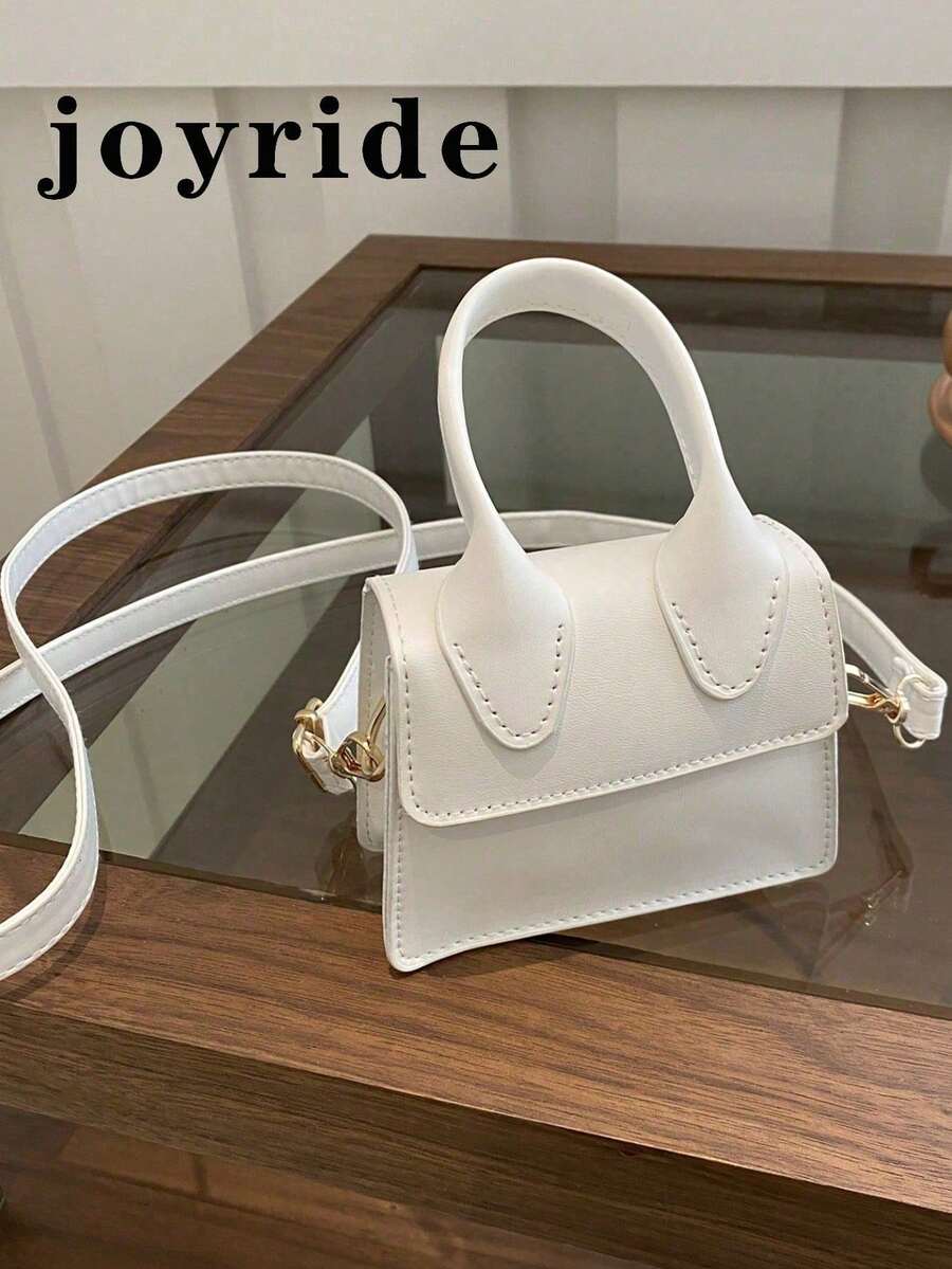Bolso cuadrado mini de moda, con correa de hombro ajustable, bolso cruzado, bolso de mano, adecuado para mujeres, estudiantes, damas de oficina, excelente para oficina, escuela, trabajo, viajes, actividades al aire talla grande - Blanco - Ver 1