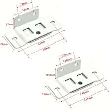 8pcs Metal Fixed Clip 2-In-1 Insert Plate, Furniture Shelf L-Shaped 90 Degree Connector, Thickened Bracket Home Hardware, Easy Installation Without Complex Tools - Multicolor - View 3