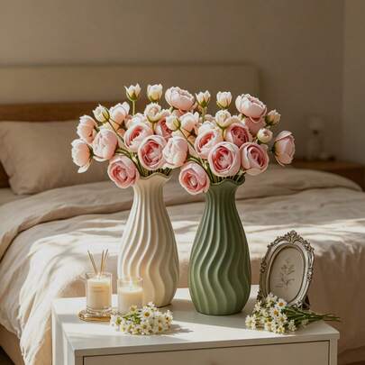 Threaded Art Vase, Dried Flower Arrangement Vase, Suitable For Home Decor Vase Display, Entryway Vase Decoration, Office Vase Decoration