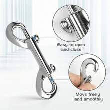 2/4pcs Double-End Snap Hooks, 3.5 Inch Rust-Resistant Metal Clips, Suitable For Dog Leashes, Buckets, Keychains, Carabiners - Suitable For Indoor And Outdoor Use, Hardware Tools, Carabiner Key Clips, Corrosion-Resistant Copper Hooks, Shoulder Strap Accessories, Dog Screws, Dog Carabiner Clips, Mauser Hooks, Dog Accessories, Dog Tag Clips, Trigger Clips, Rotating Spring Hooks - A - View 5
