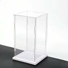 1pc Elegant Transparent Acrylic Display Box With Door - Dust-Proof Multi-Functional Storage Solution, Suitable For Collectibles, Shoes, Bags And Cosmetics | Perfect Choice For Home And Office Decor - Open Door White - View 8