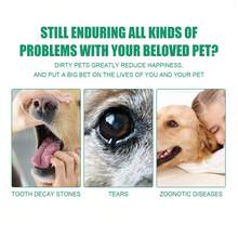 Pet Dental Cleaning Finger Sleeve, Dog And Cat Plaque And Tartar Removal Oral Care - Cadet Blue - View 4
