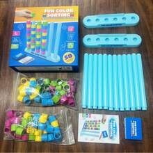 Rainbow Ring Stack – Fast-Paced Color Sorting Puzzle Game For Family Game Night | 2 Stack Racks, 84 Color Rings, 10 Challenge Cards | Fun 2-Player Or Solo Matching Board Game For Kids, Adults - Multicolor - View 9