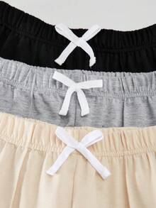 Baby Girls Casual Minimalist Elastic Waist Flare Leggings Sports Pants - Multicolor - View 3