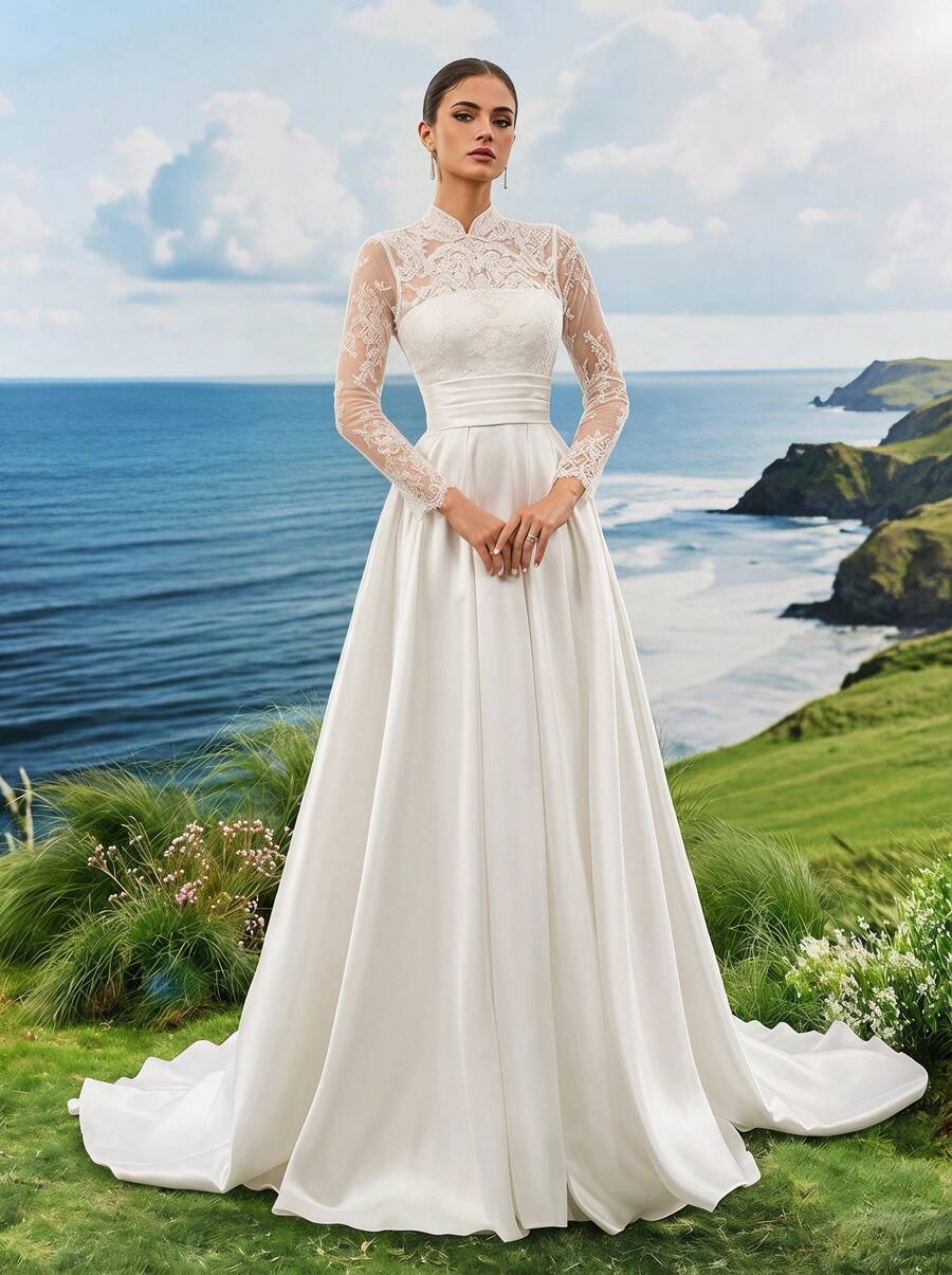 Elasola HEARBOBO 復古波希米亞風白色婚紗，完美展現優雅端莊的新娘氣質，春季款