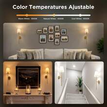 2pcs Rechargeable Wall Lights, Wireless Wall Lamps, Detachable RGB Rechargeable Bulbs With Remote Control, Suitable For Bedroom, Living Room, Hallway, Dining Room, Stairs, Home Decor Lighting - Dimmable - View 4