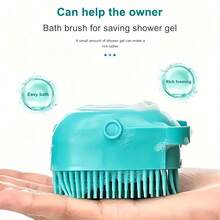Pet Shampoo Brush, Pet Bath Brush, Dog Massage Brush, Gentle Pet Brush, Cat Grooming Brush, Suitable For Dogs And Cats. Includes Built-In Shampoo, Dual-Function Massage Comb And Cleaning Tool. Made Of Durable Silicone And Harmless Materials. - Multicolor - View 7