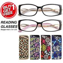 2Pcs Fashionable Small Frame Rectangular Reading Glasses, Unique Metal Butterfly Shaped Temple Design, With High-Quality Metal Hinges, Suitable For Women's Daily Reading Wear, Comes With High-Quality Glasses Storage Bag - White - View 2