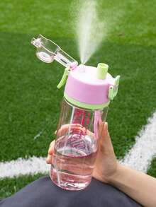 1個 750ml 噴霧運動水壺，便攜輕量飲水杯，適合戶外健身、健身房、徒步冷卻補水 - 彩色 - 查看 8