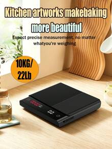 [Regalo] Báscula de café con temporizador - Capacidad máxima de pesaje 2000g. Equipada con una pantalla digital LED de alta definición. Perfecta para hacer espresso, café de goteo, tostado e incluso pesar joyas. (Cable de carga no incluido) - Báscula de cocina - Ver 3