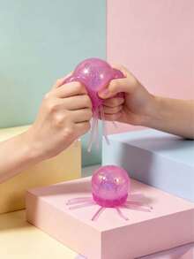 1 Stück realistisches Quallen-Squishy-Spielzeug, leise Angstlinderung, tragbare sensorische Vibrations-Stressentlastung, beruhigt und verbessert die tägliche Stimmung, ideales Urlaubsgeschenk - Squishies, Squishys, Squishy-Spielzeug, Käse-Squish, Dumpling-Squish - Verschiedenfarbig - Übersicht 3