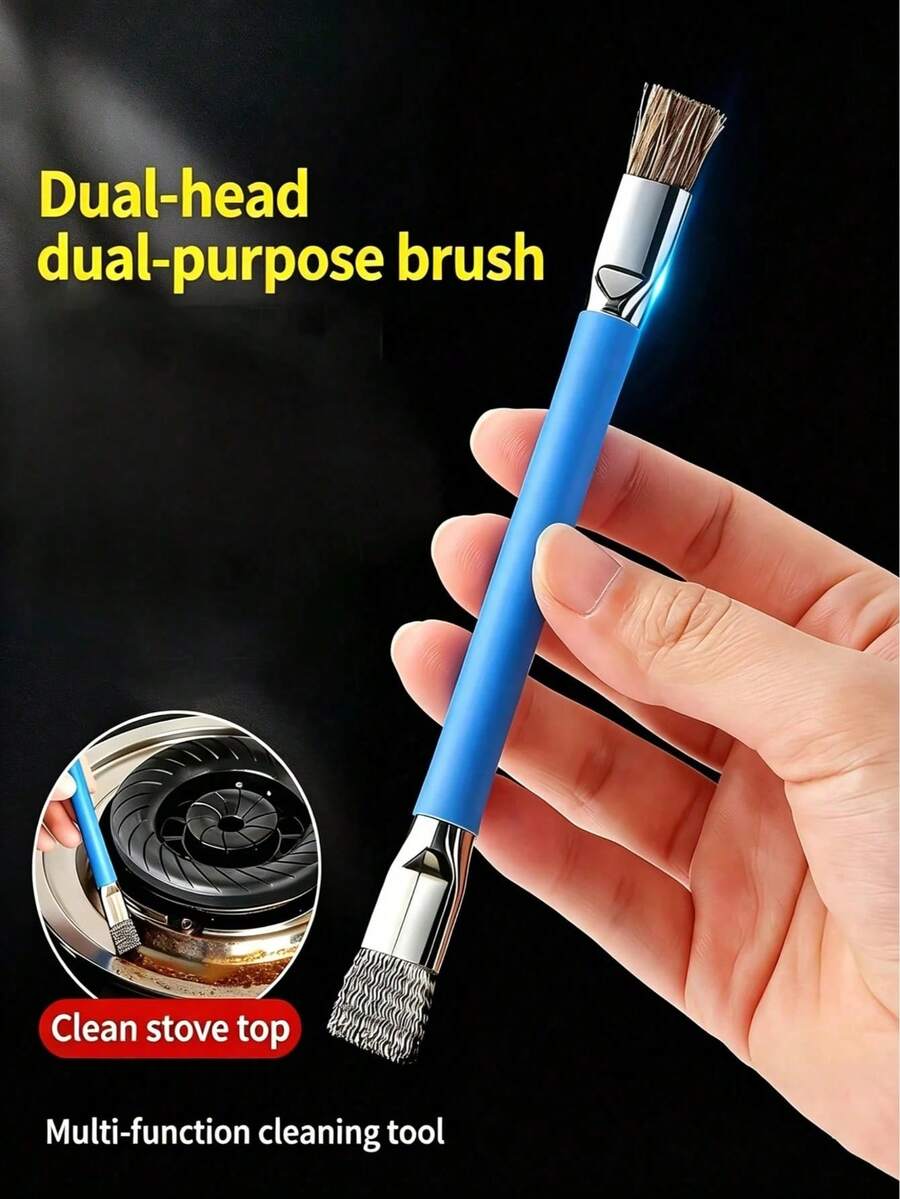 Multifunctional Dual-Head Gap Cleaning Brush Set, Portable Kitchen Stove Deep Cleaning Tool, Essential Labor-Saving Descaling Gadget For Home Daily Use
