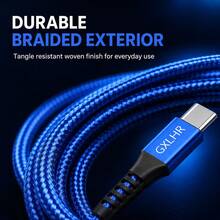 C-C Nylon Braided Cable, 3.3ft/6.6ft, Compatible With Various Type-C Devices - Red - View 5