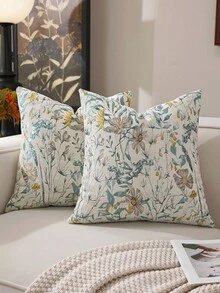 White Base With Blue Leaves
