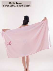 1/3pcs Optional Coral Fleece Embroidered Bow Lace Microfiber Bathroom Towel Or 1pc Towel Fashionable Style Home Hand Towel Bathroom Bath Towel Soft Skin-Friendly Bathroom Face Towel Suitable For Bathroom, Hotel, Back To School, Home Essentials, Towel, Skin Care - Baby Pink - View 11