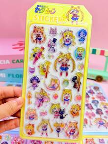 Pegatinas impermeables creativas personalizadas con pequeños patrones para equipaje, portátil, decoración de vasos, paquete de pegatinas autoadhesivas - Multicolor - Ver 12