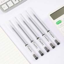 12Pcs Minimalist Frosted Gel Pen Set, 0.5mm Full Needle Tip Quick Dry Ink Writing Pens, Transparent Simple Design Gel Ballpoint Pens, Back To School Stationery For Daily Note Taking - A - View 4