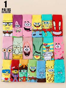 SpongeBob SquarePants 1/3/5/8/10 Pairs Kawaii Cartoon Crew Socks, Cute Novelty Character Socks, Multi-Pack (Random) - Multicolor - View 13