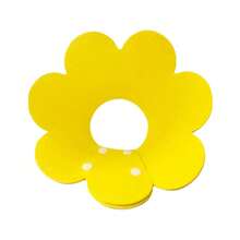 Adjustable Pet Elizabethan Collar, Suitable For Cats, Kittens, Rabbits And Other Pets, Protects Neck, Promotes Wound Healing, Practical Neck Guard, Yellow Flower Design - Multicolor - View 9