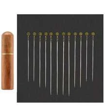 EDCUEBE7 12pcs No-Threading Hand Sewing Needles, No-Piercing Sewing Needles, 3 Sizes, With Wooden Needle Box. Suitable For Beginners. Convenient And Portable Sewing Tools - 12pcs+Box - View 6
