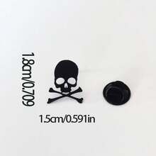 3pcs Personalized Design Minimalist Metal Skull Lapel Pins For Men. Casual Tie Badge. Sleeve Brooch - Gold + Silver + Black - View 5