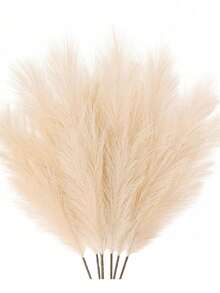 5/15pcs Artificial Reed Grass, Fluffy Faux Flowers, Beige, Brown, Artificial Reeds, Faux Reed Grass, Suitable For Home Farmhouse Decor, Bohemian Style Decor, Faux Flower Artificial Reed Decor, Vase Filler, Room Decor, Wedding Centerpiece Decor - B - View 17