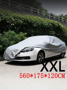 重型汽車車罩，全天候防護，防水、防風、防雪、防塵，多層加厚棉，安裝方便，適用於所有車型，車庫儲存與整理。SUV汽車車罩，防水戶外汽車車罩，全天候防曬，防紫外線，防霜，防雪，適用於四季，適用於SUV車、MPV車、轎車，戶外汽車防雪、防雨、防紫外線、防塵－高級全車罩 - 銀色 - 查看 10