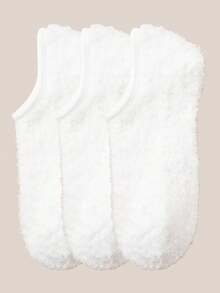 1/3/6/20/30 Pairs Random Women's Short Socks, Coral Fleece Fuzzy Floor Socks, Autumn/Winter Indoor Home Anti-Slip Short Tube Sleep Socks, Suitable For Multiple Occasions - Multicolor - View 18