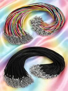 10/50/100pcs Multi-Color Multi-Layer Cord Necklace, Retro Punk Jewelry Necklace - Necklace Cord - View 3