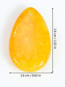 Yumfeel 2pcs Natural Yellow Quartz Teardrop Pendant, 16*26mm Crystal Pendant For Jewelry Making, Suitable For DIY Necklace And Earrings - Citrine - View 3