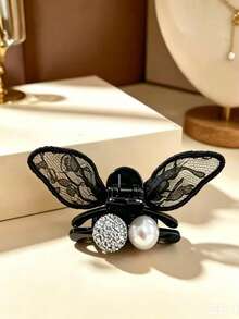 1pc Girls Elf Ear Fashion Forehead Hair Clip Butterfly Claw Clip Versatile For Daily Wear - Multicolor - View 3