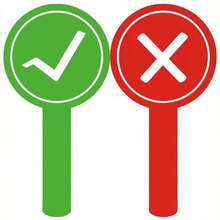 Handheld Correct/Incorrect Gesture Signaling Cards, Suitable For Halloween, Thanksgiving, Christmas And Other Occasions, Portable Classroom Response Cards, Classroom Teaching Auxiliary Raised Hand Cards, Referee, Score Judging Cards, Interactive Toys, Made Of PVC Material, Double-Sided Teaching Tool, Indicator Of Right And Wrong Answers - Multicolor - View 12