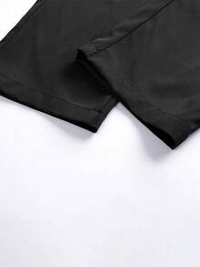 Women's Fashion High Waist Sports Pants - Drawstring Straight Leg Sweatpants, Casual Long Pants With Secure Zipper Pockets, Suitable For Daily Wear, Commuting, Outdoor Activities - Black - View 8