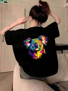 コアラベア オーストラリア コアラベア かわいいコアラベア Tシャツ - ブラック - チェックする 1