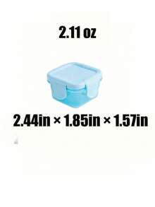 6pcs Macaron Color Double-Lock Transparent Mini Storage Boxes, 60ml/150ml PP Sealed Dust-Proof Fresh-Keeping Containers, Cute Portable Square Small Jars, Suitable For Travel Snacks Nuts Seasoning Storage - Multicolor - View 16