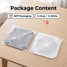 4pcs/2pcs Anti-Clogging Drain Filter, Kitchen Sink Anti-Clogging, Bathtub/Shower/Bathroom Drain Cover, Soft Rubber Fit Prevents Shifting, Bathroom Drain Anti-Clogging Filter Cover, Tight Fit, Durable Plastic Mesh, Kitchen And Bathroom Essential. - View 12