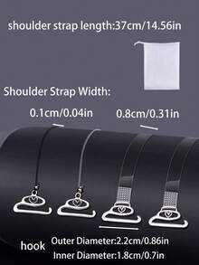 Transparent Anti Slip Bra Straps With Metal Hooks Transparent Invisible Bra Straps For Girls And Women Invisible Bra Strap For Travel Back To School Home Decor Summer Exerise Indoor Outdoor Birthday Gift Party Essential Accessory - Multicolor - View 10