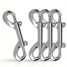 2/4pcs Double-End Snap Hooks, 3.5 Inch Rust-Resistant Metal Clips, Suitable For Dog Leashes, Buckets, Keychains, Carabiners - Suitable For Indoor And Outdoor Use, Hardware Tools, Carabiner Key Clips, Corrosion-Resistant Copper Hooks, Shoulder Strap Accessories, Dog Screws, Dog Carabiner Clips, Mauser Hooks, Dog Accessories, Dog Tag Clips, Trigger Clips, Rotating Spring Hooks - A - View 1