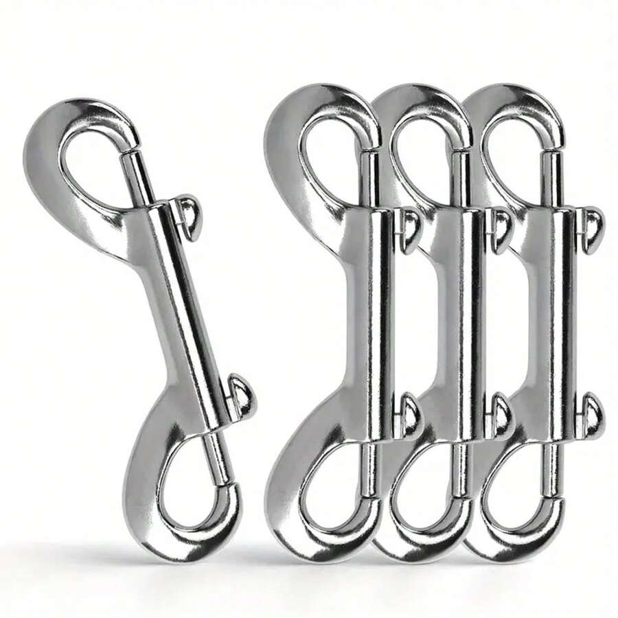 2/4pcs Double-End Snap Hooks, 3.5 Inch Rust-Resistant Metal Clips, Suitable For Dog Leashes, Buckets, Keychains, Carabiners - Suitable For Indoor And Outdoor Use, Hardware Tools, Carabiner Key Clips, Corrosion-Resistant Copper Hooks, Shoulder Strap Accessories, Dog Screws, Dog Carabiner Clips, Mauser Hooks, Dog Accessories, Dog Tag Clips, Trigger Clips, Rotating Spring Hooks - A - View 1