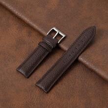 Lychee Grain PU Leather Replacement Wristwatch Band 18mm 20mm 22mm Soft Business Watch Strap Women Men Watchband - Mouldless - View 30