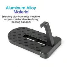 Bậc lên xe ô tô gấp gọn, tích hợp dụng cụ phá kính và bánh xe chống trượt - làm từ hợp kim nhôm bền bỉ, móc giá nóc đa năng, có thể dùng làm chặn bánh hỗ trợ đỗ xe, phù hợp cho SUV, xe tải, xe van và các loại xe khác, kết hợp hỗ trợ leo nóc, thang giá nóc và nhiều chức năng khác. Bậc cải tiến gấp gọn chuyên dụng cho off-road. - ngưỡng cửa - Xem 11