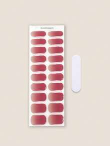 新款半固化凝膠腳趾甲貼紙,亮片閃亮設計,現貨批發,防水且持久 - 珊瑚橙 - 查看 3