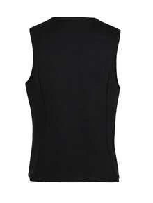 Ladies' Autumn Elegant Solid Color Front Buckle Irregular Top Vest Suitable For Daily Office Work - Black - View 4