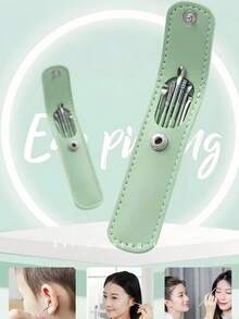 Portable Ear Cleansing Set Lightweight Ear Pick For Men And Women Multifunctional Ear Wax Removal Kit For Bathroom Home Living Room Decor Car Office Desk Bag Accessories Travel Must Haves Camping Cycling Hiking Gym Cruise Back To School Essentials - Multicolor - View 4