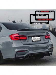 1pc Customized Personalized Metal License Plate Frame, Suitable For License Plate Frame Covers, Car Accessories, Birthday, Wedding, Valentine's Day, Halloween, Christmas, Party, Father's Day, Mother's Day And Other Holiday Gifts - Multicolor - View 8