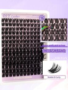 168PCS Natural Lash Clusters C Curl MIX10-16mm DIY Clusters Individual False Eyelashes Wispy Soft Natural Lashes Newbie's Easy To Wear Reusable For Daily Makeup - C - 查看 2