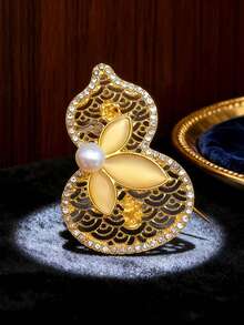 1件優雅鏤空葫蘆胸針，奢華設計飾品 - 葫蘆胸針 - 查看 3