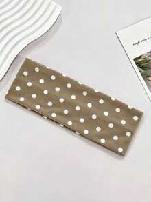 5pcs/1pc Women's Sweet & Cool Sports Yoga Beach Black White Brown Khaki Burgundy Polka Dot Pattern Headband Fashion Versatile High-End Elegant Elegant Minimalist Style Small Long Scarf Hair Hoop Hair Accessory Suitable For Daily Outings Casual Parties Commuting Vacation Hair Tying Hair Binding Hair Styling Makeup Outfit Matching Accessory - Multicolor - View 9
